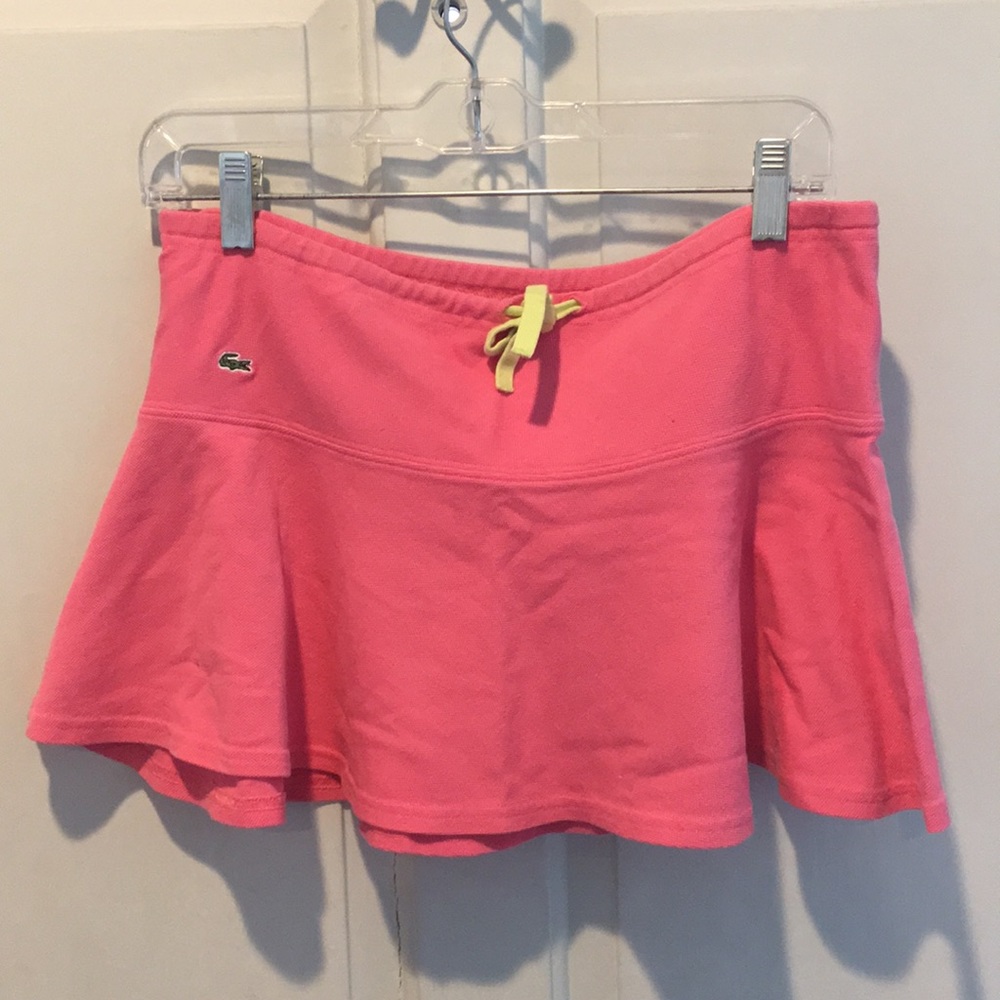 Lacoste pink tennis skirt